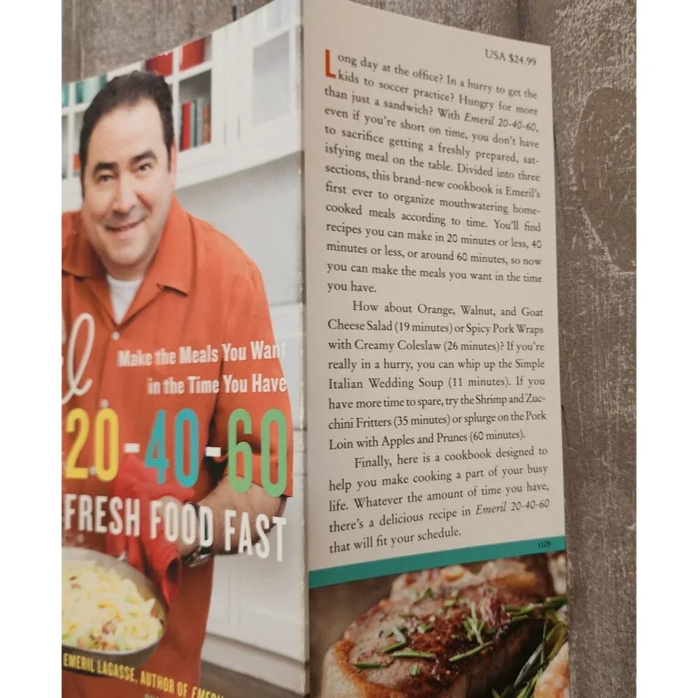 Emeril Lagasse‎ Cookbooks Prime Time Emeril & Signed 20-40-60 Fresh Food Fast